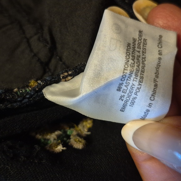 Tory Burch Brindle Black Floral Ankle Cropped Jeans SZ.24 NEW - Picture 9 of 9